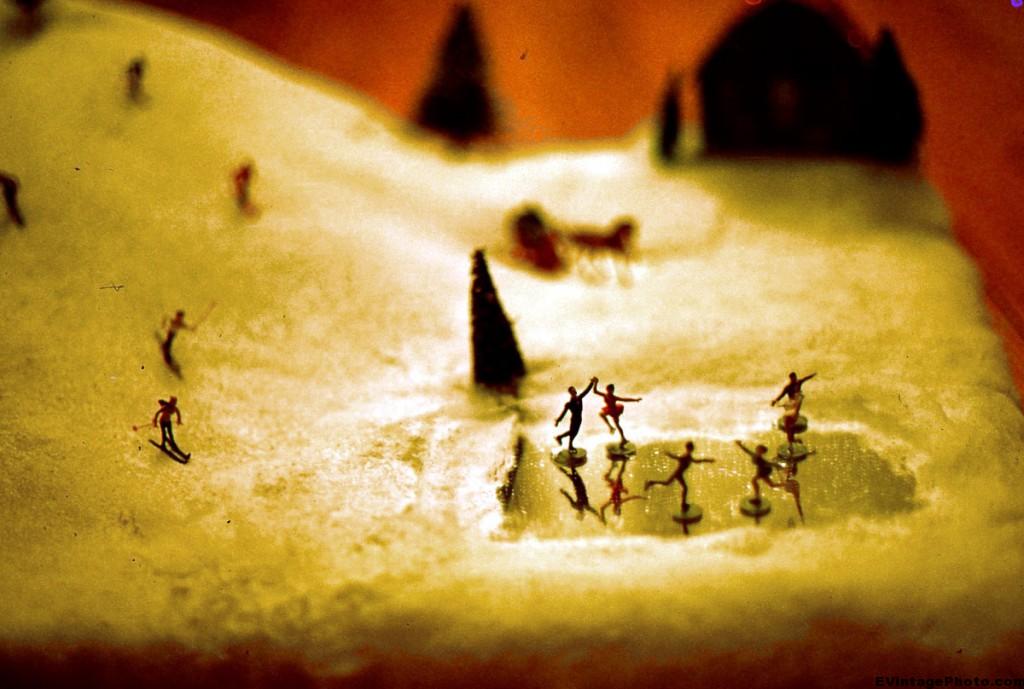 Ice Skating Christmas Diorama