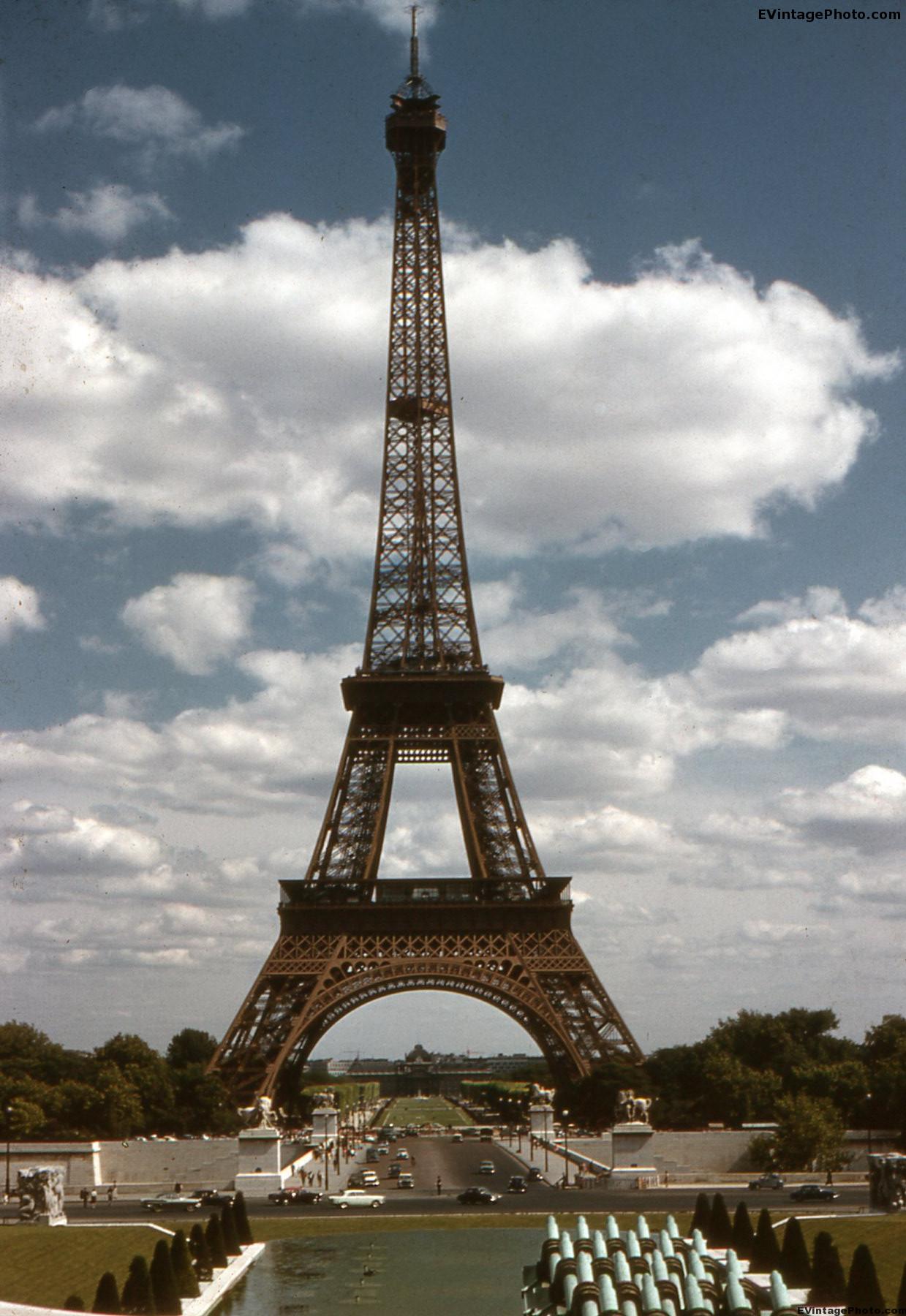 Eiffel Tower, Paris France - 1969 - EvintagePhotos